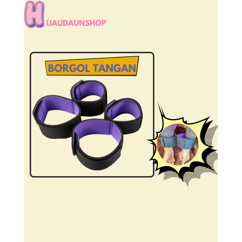 MAINAN BORGOL TANGAN KAIN UNGU HITAM