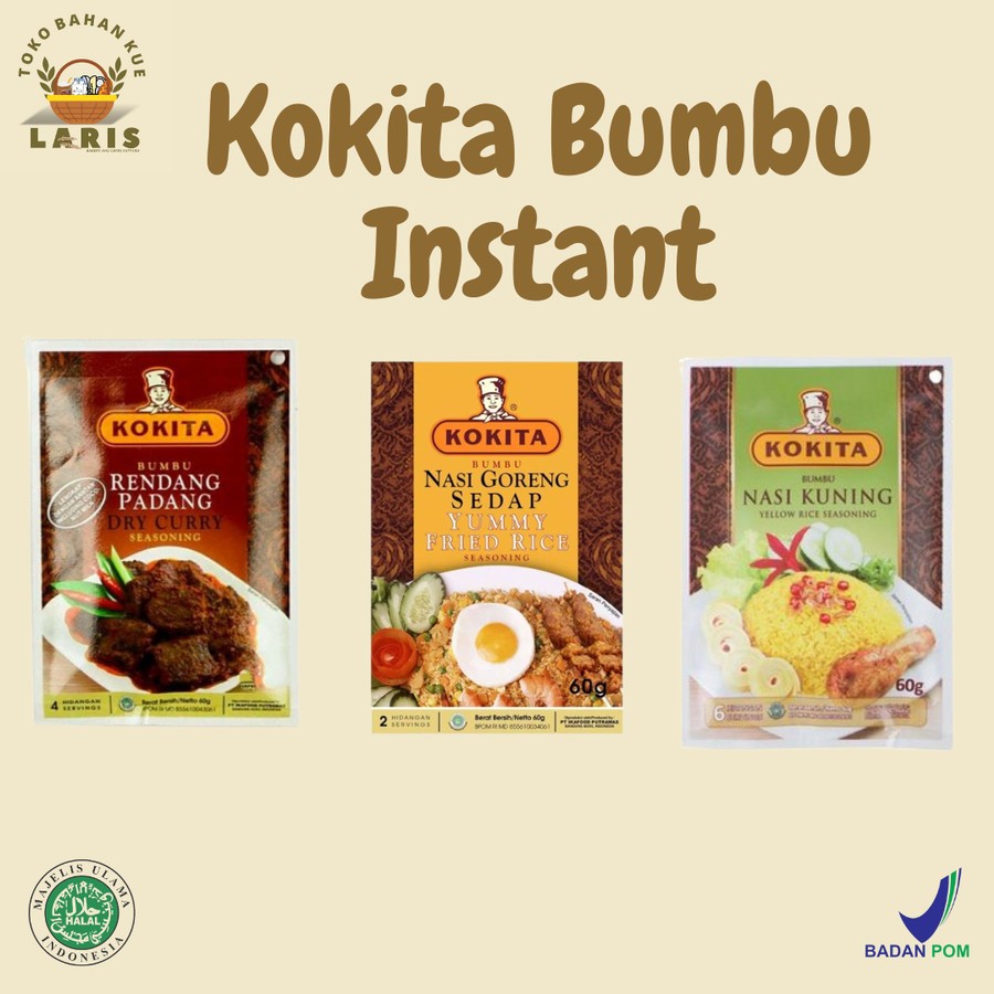 

KOKITA BUMBU INSTANT SACHET 60 GRAM ADA 3 VARIANT RASA