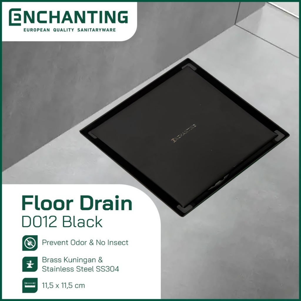 Floor Drain Saringan Got Air Solid Brass Chrome Europe Enchanting D012