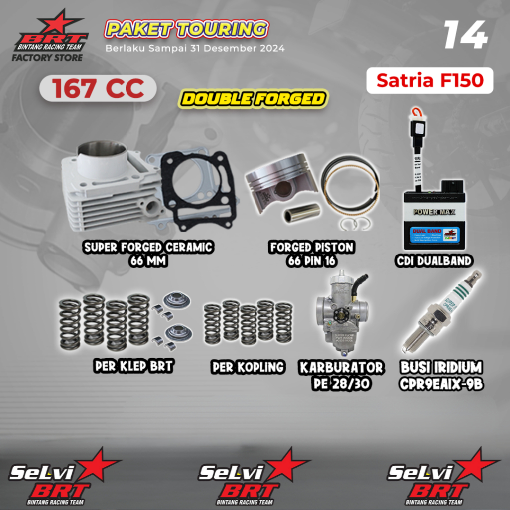 PAKET TOURING BOREUP BRT BLOK CERAMIC KERAMIK SET PISTON CDI POWERMAX KARBURATOR KARBU SF PE 28 30 P