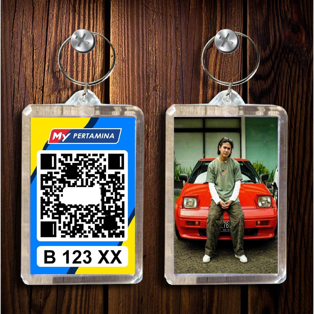 [TANPA PO] Gantungan Kunci Mypertamina my pertamina QR code Pertamina custom