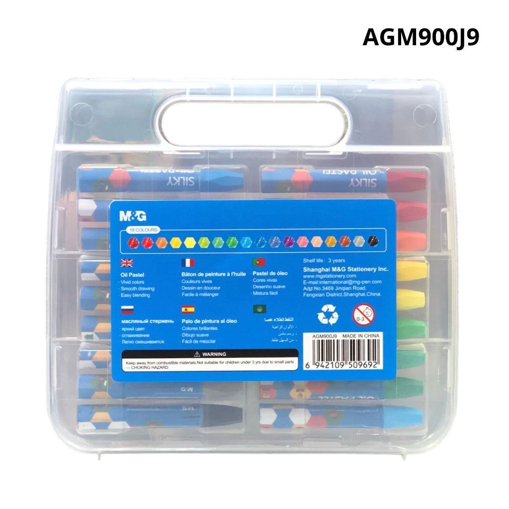 

CRAYON SILKY OIL PASTEL - M&G 18 Colours #AGM900J9 Krayon Halus 18 Warna Crayon Minyak Sekolah