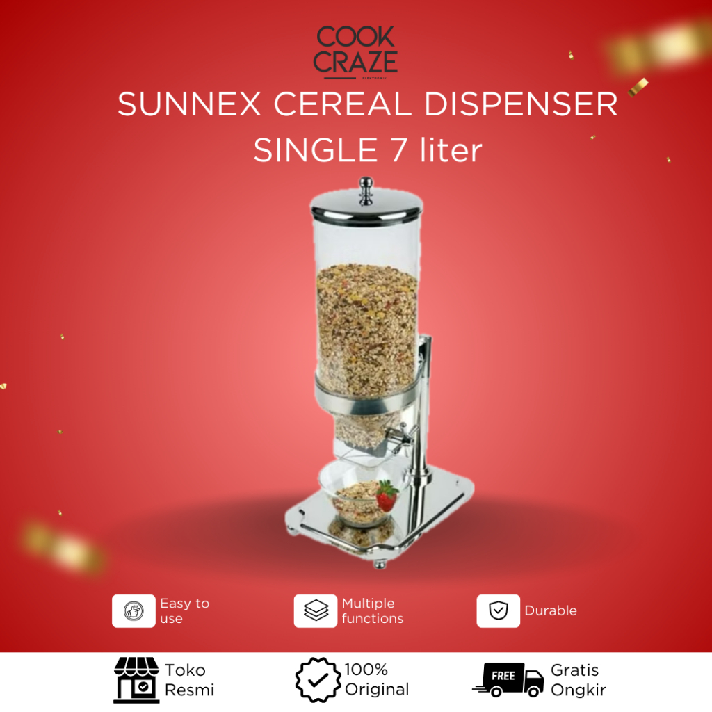 SUNNEX CEREAL DISPENSER SINGLE 7 liter