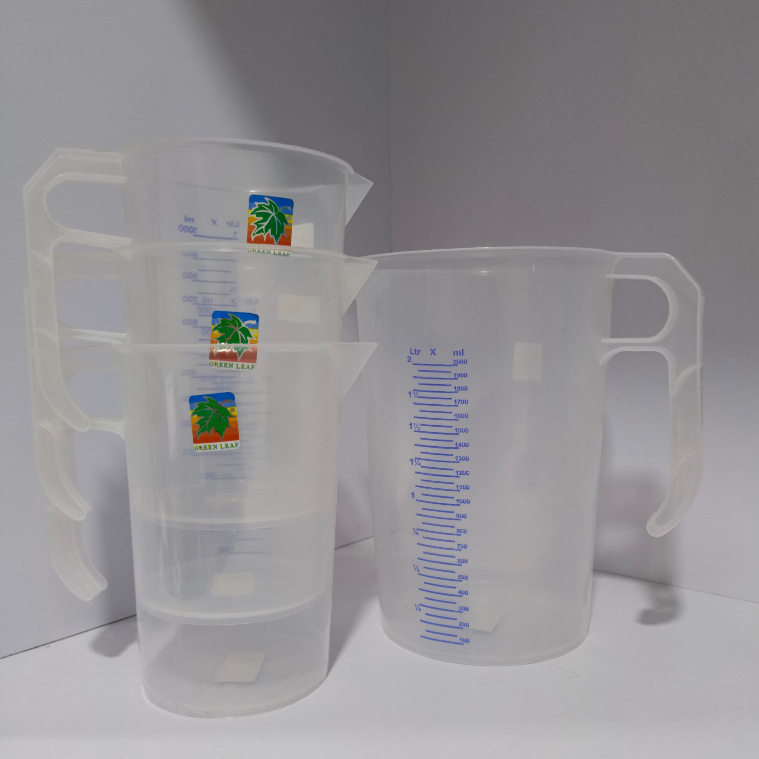 Gelas Takar Plastik 1LT & 2LT | Green Leaf