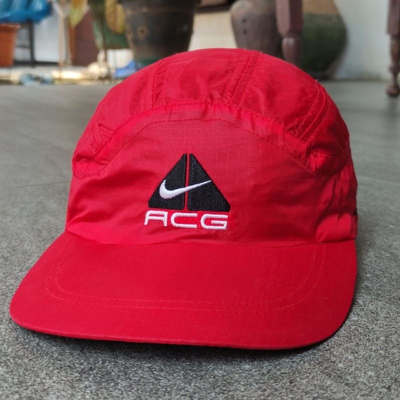 Topi Outdoor Vintage 90's Nike ACG Nylon waterproof Hiking Running Hat Used good condition