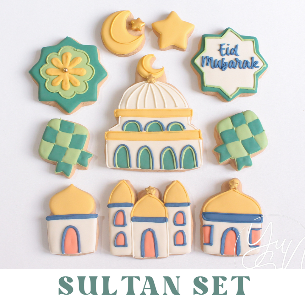 

Eid Sultan Set (Ramadan / Lebaran Collection) — Sugar Cookies / Kukis Hias / Decorated Cookies