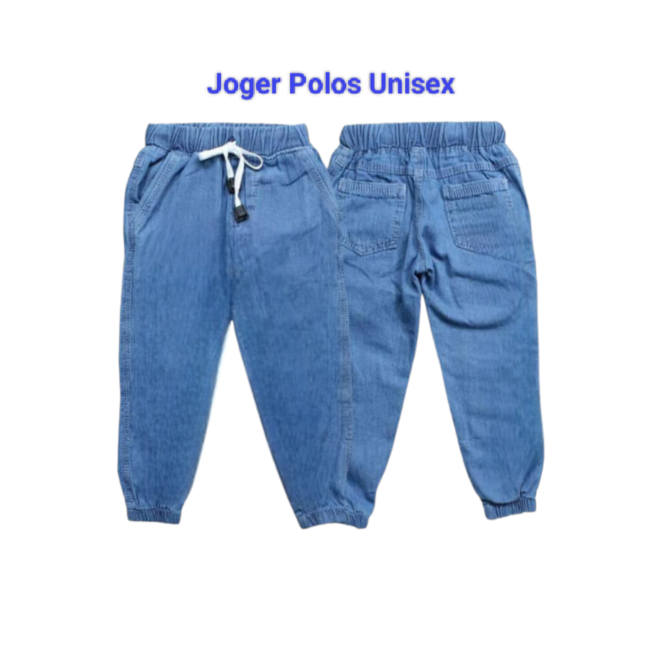 Jogger Jeans Anak Perempuan ll Celana Jeans Jogger Polos Unisex