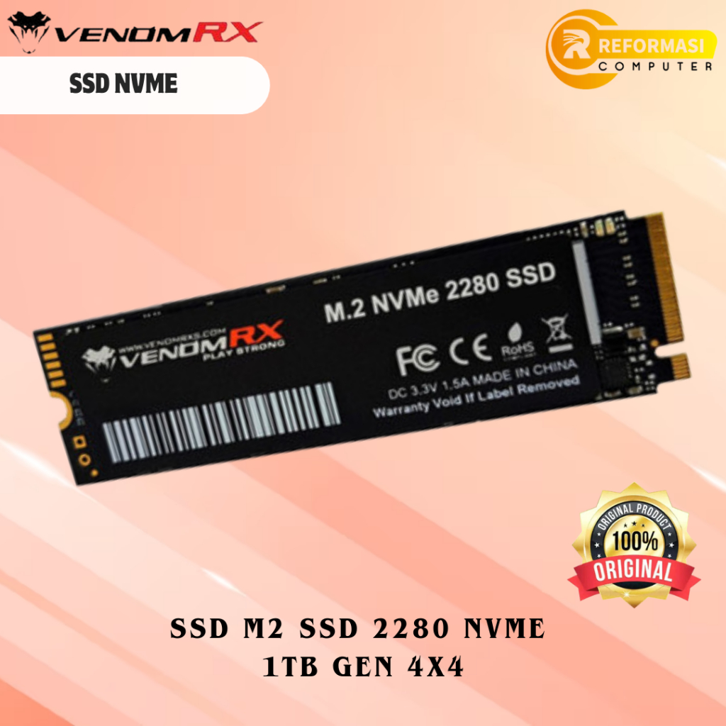 VENOMRX SSD NVME  VenomRX M2 SSD 2280 NVME 1TB GEN 4X4