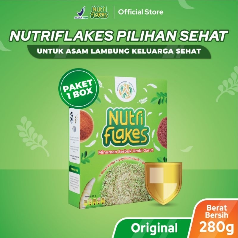 

NUTRIFLAKES 100% ORIGINAL Sereal Asam Lambung Cara Alami Yang Paling Aman Untuk Mengobati Sakit Lambung Maag Dan Gerd
