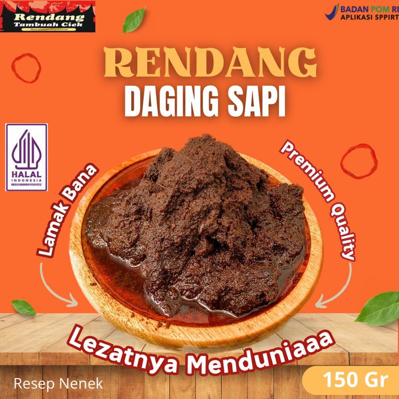

Rendang Padang 150GR - By Rendang Tambuah Ciek - Rendang Padang - Rendang