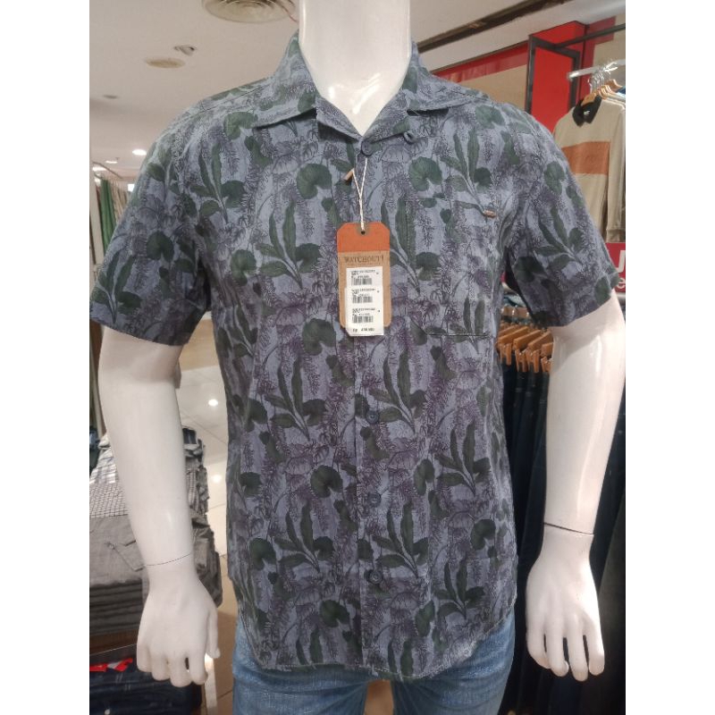 WATCHOUT Kemeja Casual Pendek Printing WS513970823