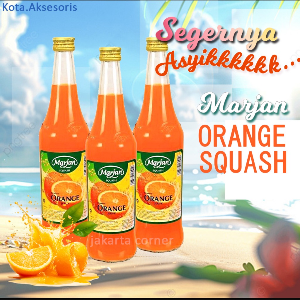 

Marjan Orange Squash 450ml, Sirup Marjan Cocopandan 460ml, Marjan Melon 460ml