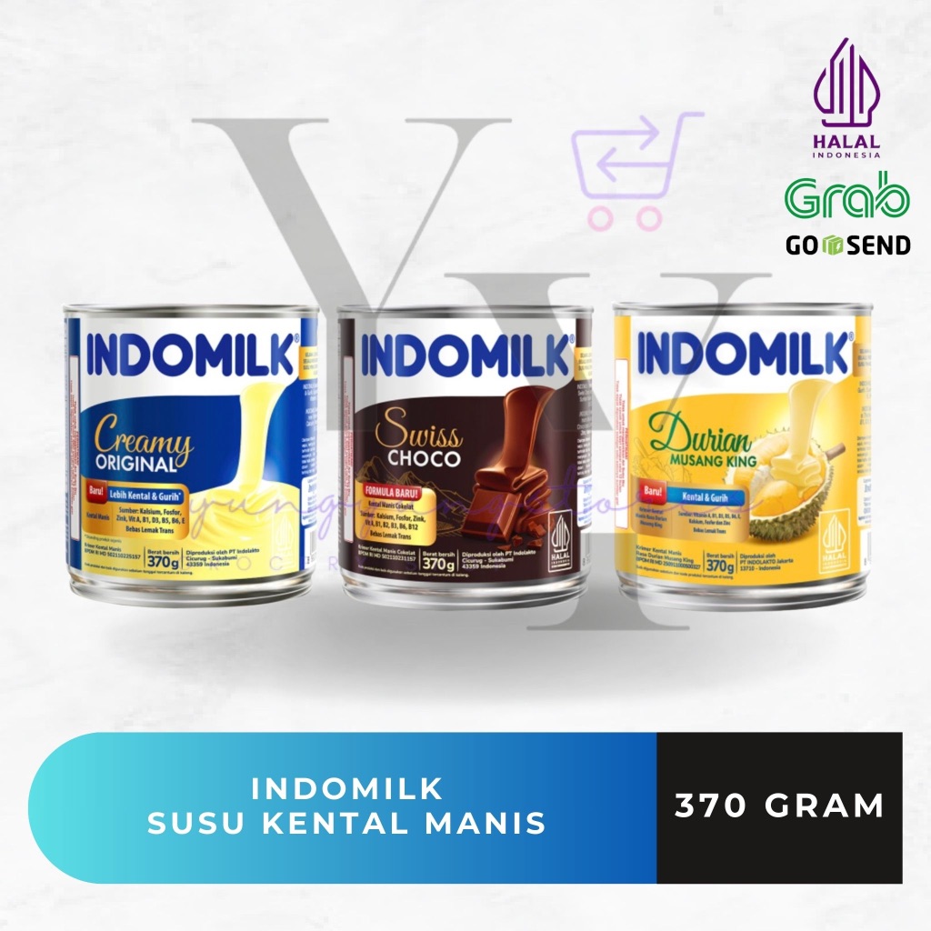 

[KALENG] Indomilk Susu Kental Manis Creamy Original / Swiss Choco Cokelat / Durian Musang King 370 gram