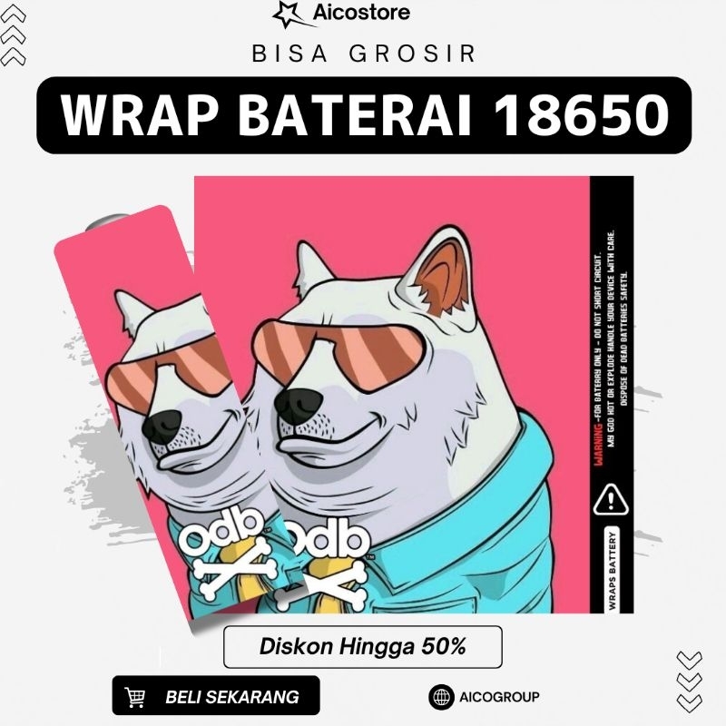

Pelindung Baterai - Skin Wraps Baterai 18650 Odebe x Muklay NFT Cartoon Full Motif Original Desain - Stiker Wrap Baterai 18650 Untuk Menghias Baterai dan Melindungi Baterai