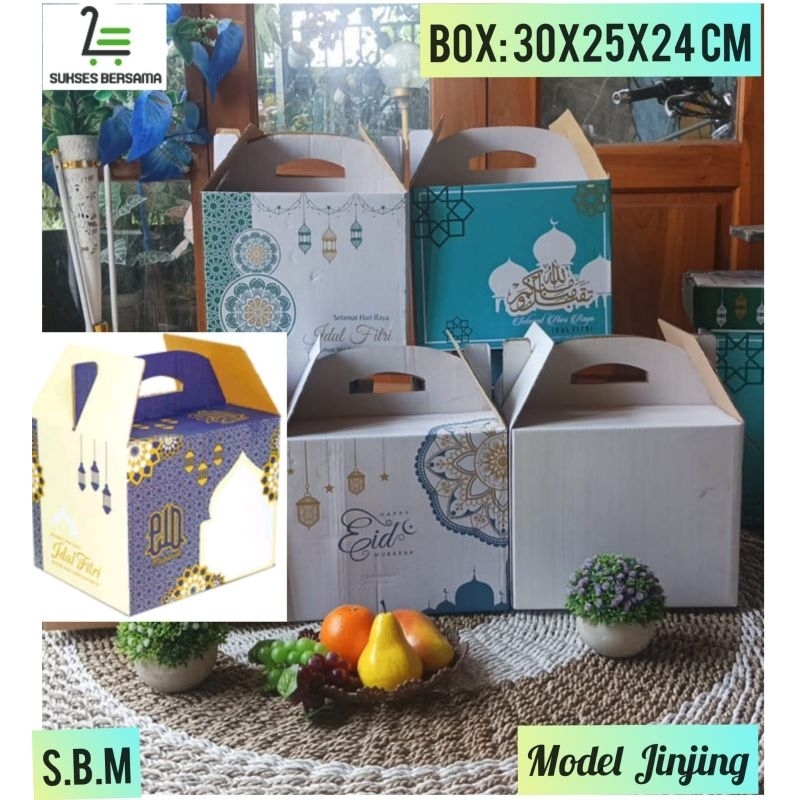 

Box jinjing 30x25x24cm/box parcel lebaran/Kardus/idulfitri/parcel/eid/