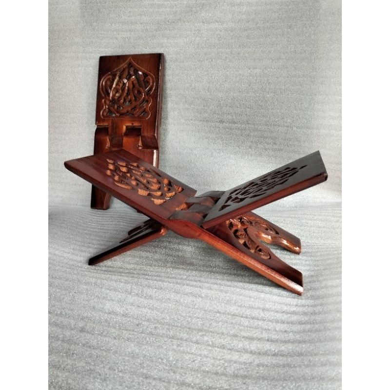 ASLI JEPARA REKAL ALAS BACA ALQURAN BAHAN KAYU MAHONI BERKUALITAS