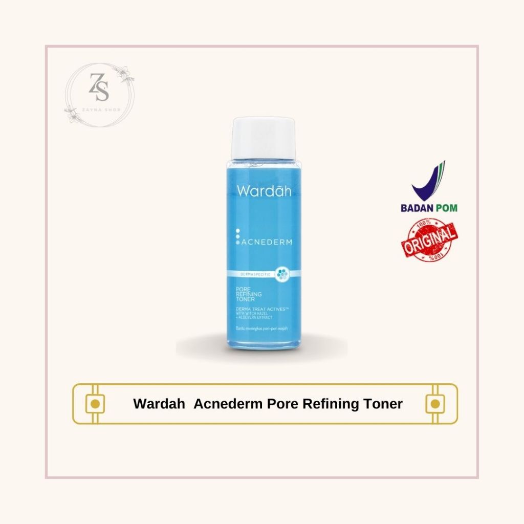 Wardah Acnederm Pore Refining Toner - toner wajah untuk kulit berminyak dan berjerawat
