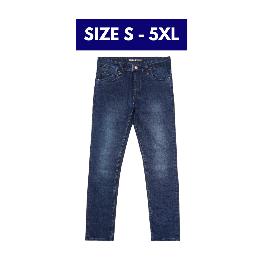 DESCRIBE - Celana Jeans Panjang Pria Denim Bio Wash Size S - 5XL Jumbo Premium