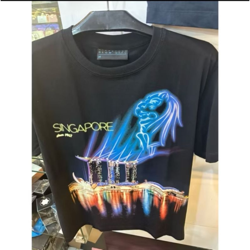 KAOS GLOW IN THE DARK ORIGINAL SINGAPORE (TANPA JAHITAN SAMPING)