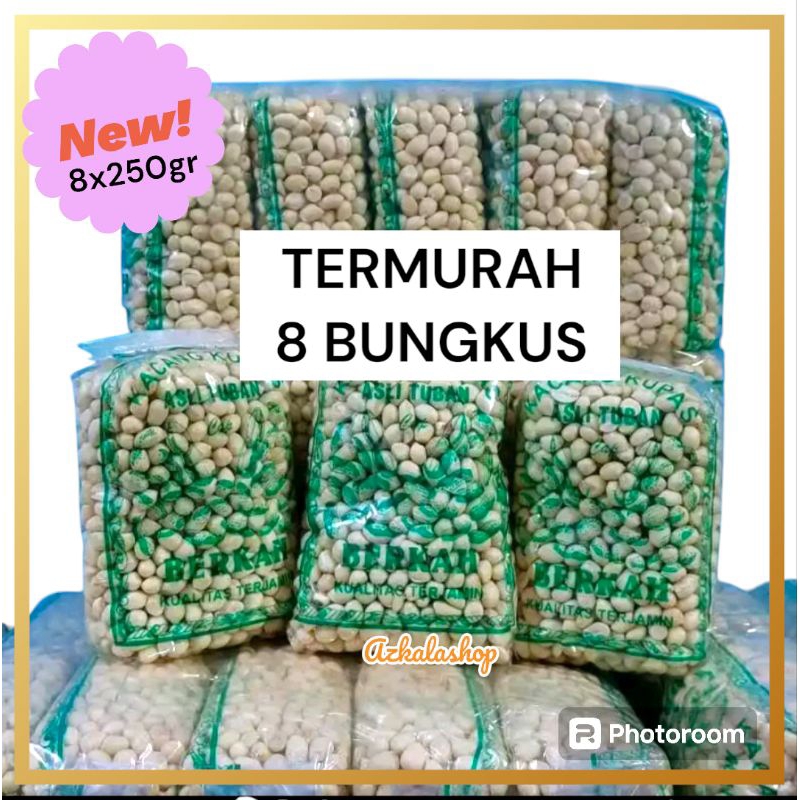 

TERLARIS kacang kupas mentah 8 bungkus | kacang tanah kupas kemasan 8x250gr