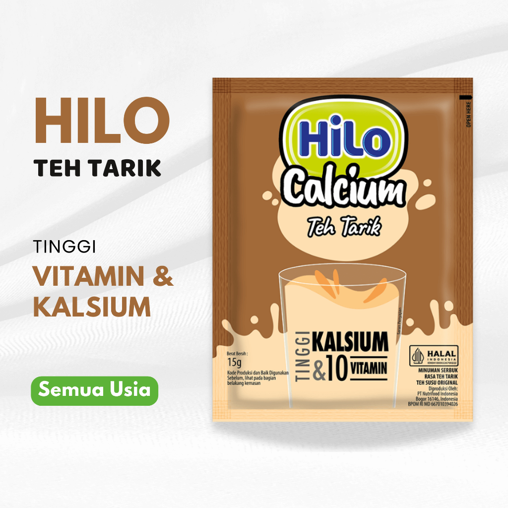 

HiLo Teh Tarik 1 Sachet/Saset/Pcs - Minuman Serbuk Tinggi Vitamin & Kalsium