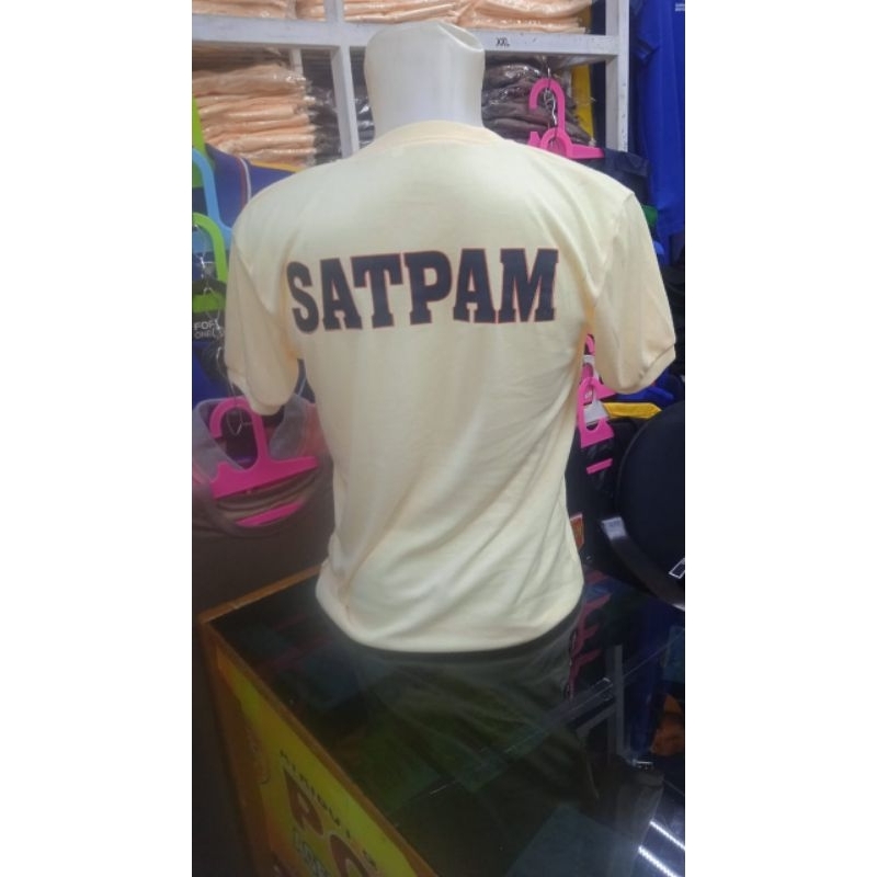 Kaos Satpam Terbaru  / Kaos Satpam Krem/ Kaos Satpam Putih/Kaos Satpam coklat