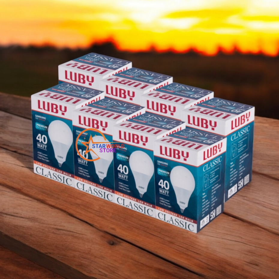 Paket 8 Pcs LUBY Classic Lampu Bohlam LED 40 Watt /Paket Hemat 8 Pcs Lampu LED Bulb Luby Classic 40W