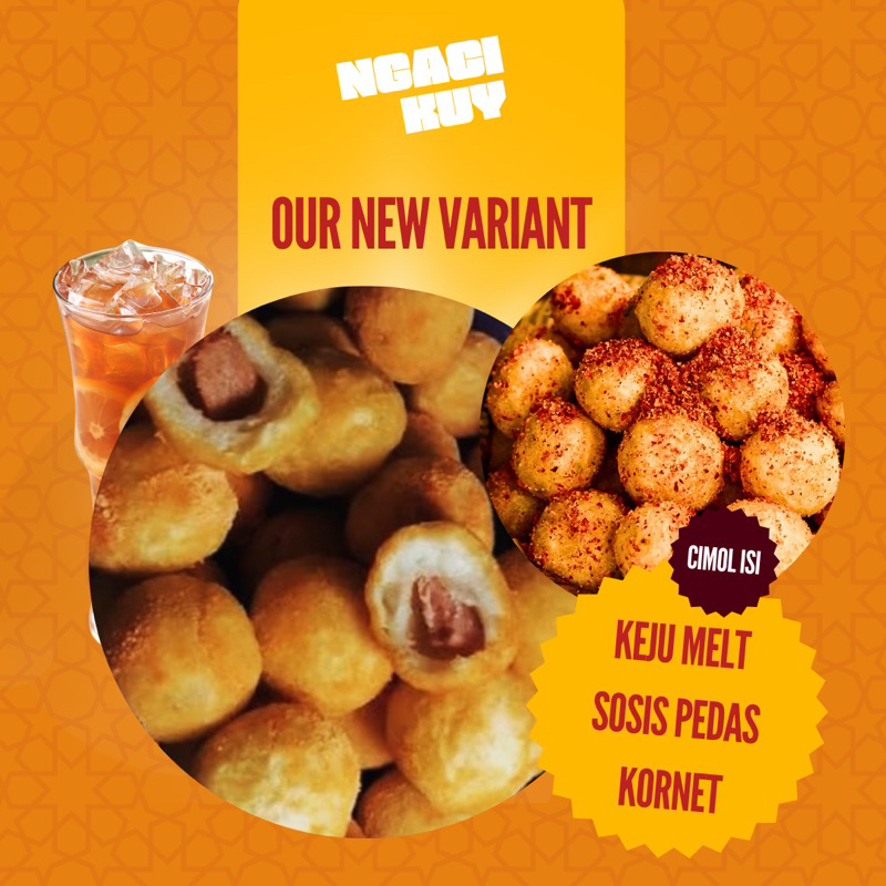 

Cimol Isi Sosis Pedas Frozen Ngacikuy isi 15pcs/pax