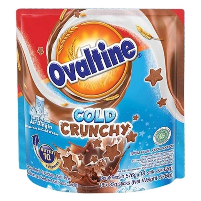 

Ovaltine Cold Crunchy Susu Bubuk Coklat Stik 32 Gr (18 Stik)