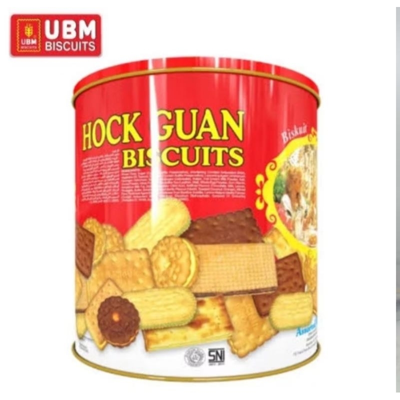 

Hock Guan selected Biskuit 650gr kaleng bulat kaleng kecil