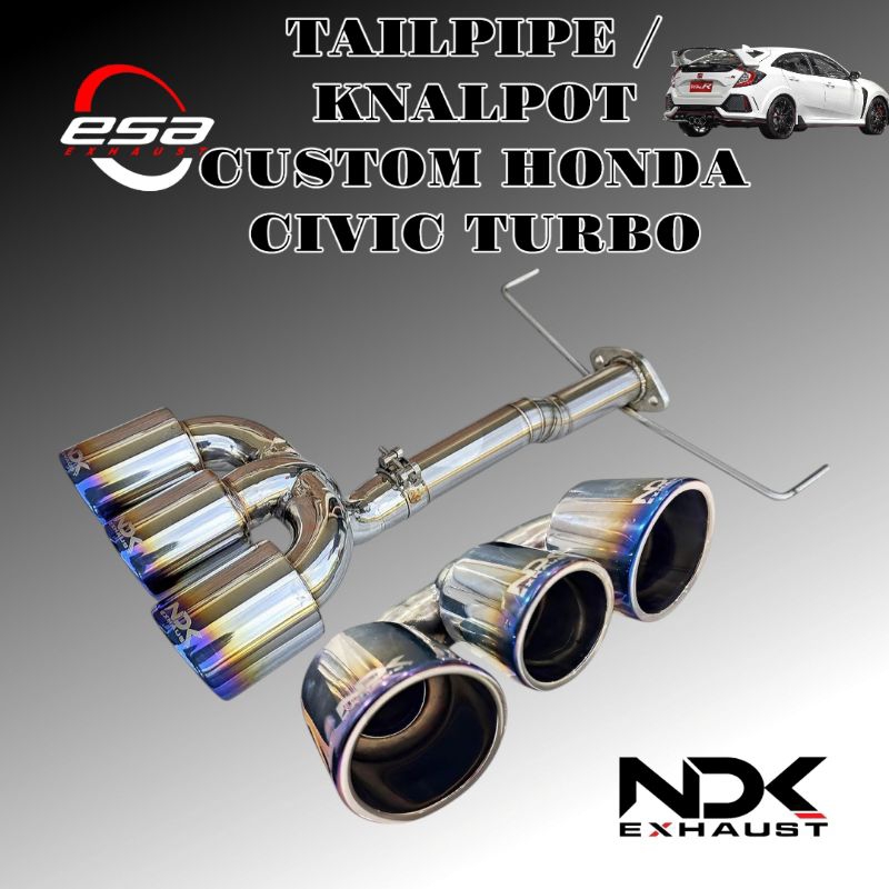 KNALPOT MOBIL RACING NDK EXHAUST BOLTON MUFFLER TAILPIPE HONDA CIVIC TURBO TYPE R KNALPOT SISTEM BAU