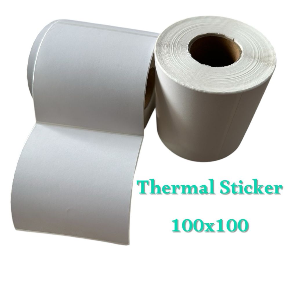 

KERTAS THERMALB STICKER 100x100mm ISI 500 LEMBAR LABEL THERMAL 100 X 100MM KERTAS STICKER STICKY DIRECT BARCODE 500PC