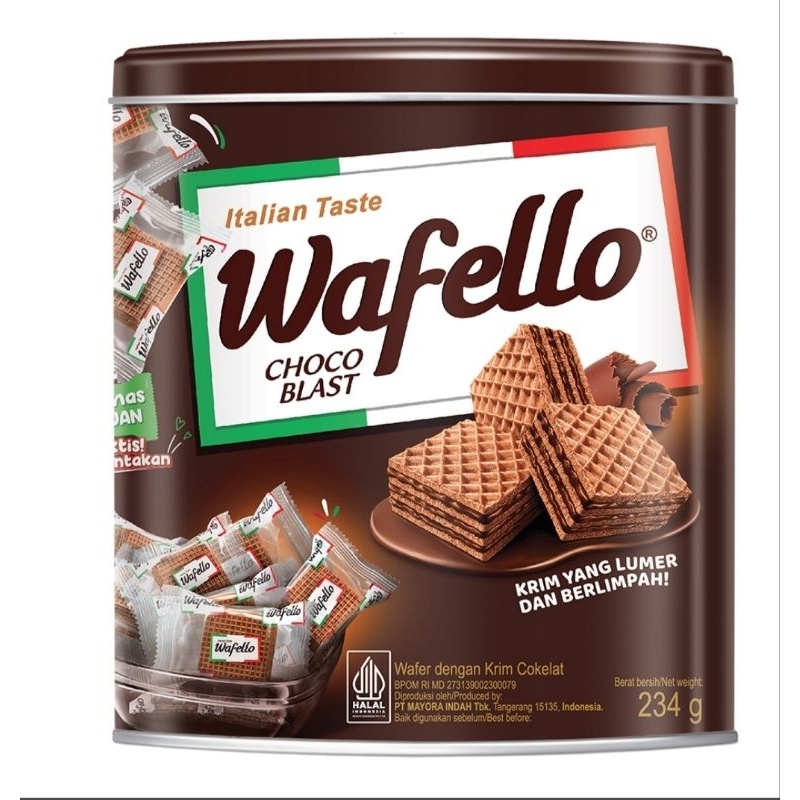 

ROMA WAFELLO wafer italian taste kemasan kaleng