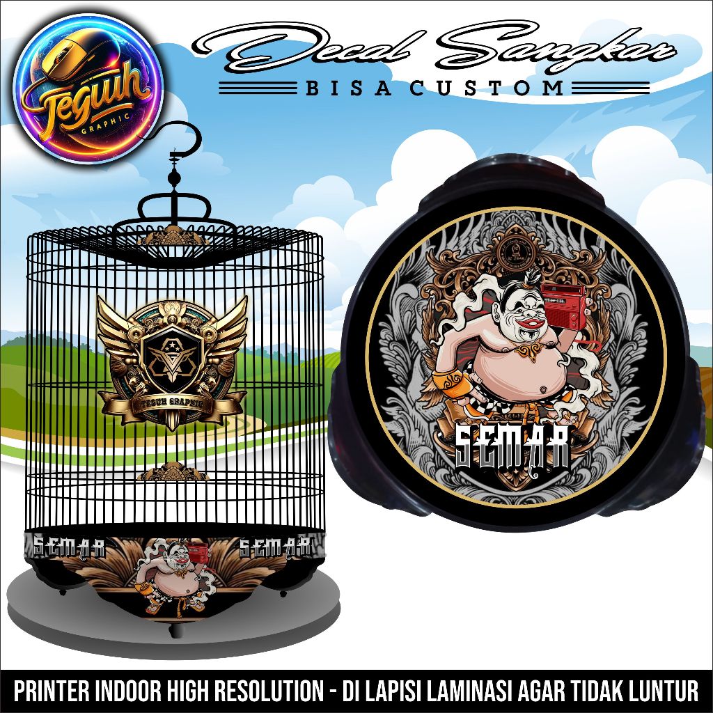 Stiker Tebok Murai Motif Semar