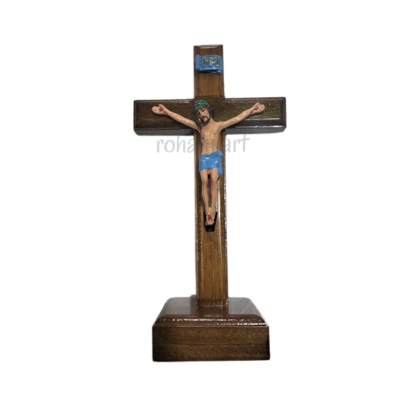 SALIB DUDUK 20CM/SALIB KATOLIK/SALIB YESUS/SALIB DOA/SALIB MEJA