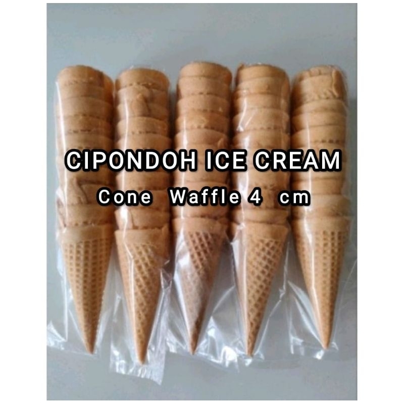 

50 PCS (50 PACK) CONE ICE CREAM WAFFLE 4 CM