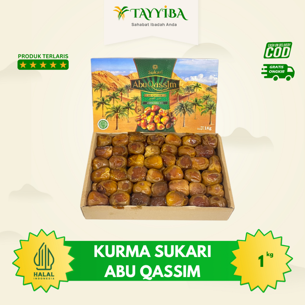 

Kurma Sukari Abu Qassim Kemasan 1KG 1000gram kurma lezat dan lembut
