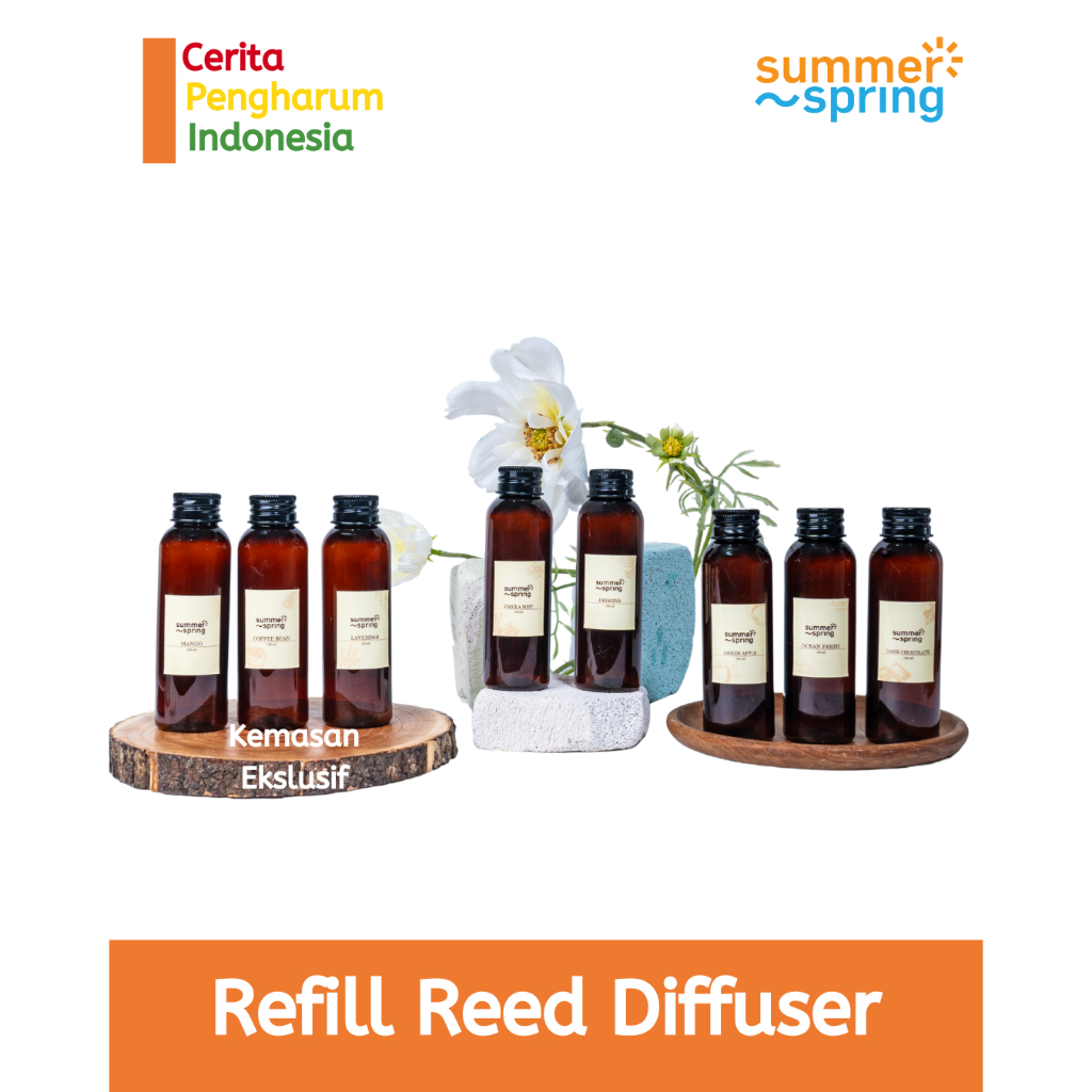 reed diffuser/pengharum kamar tidur tahan lama/pengharum ruangan kamar tidur refill 100ml