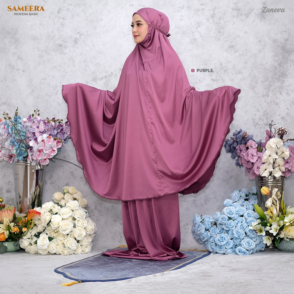 Zaneva - SAMEERA Mukena basic/polos silk by Zaneva || [RAMADHAN BERSAMA ZANEVA]