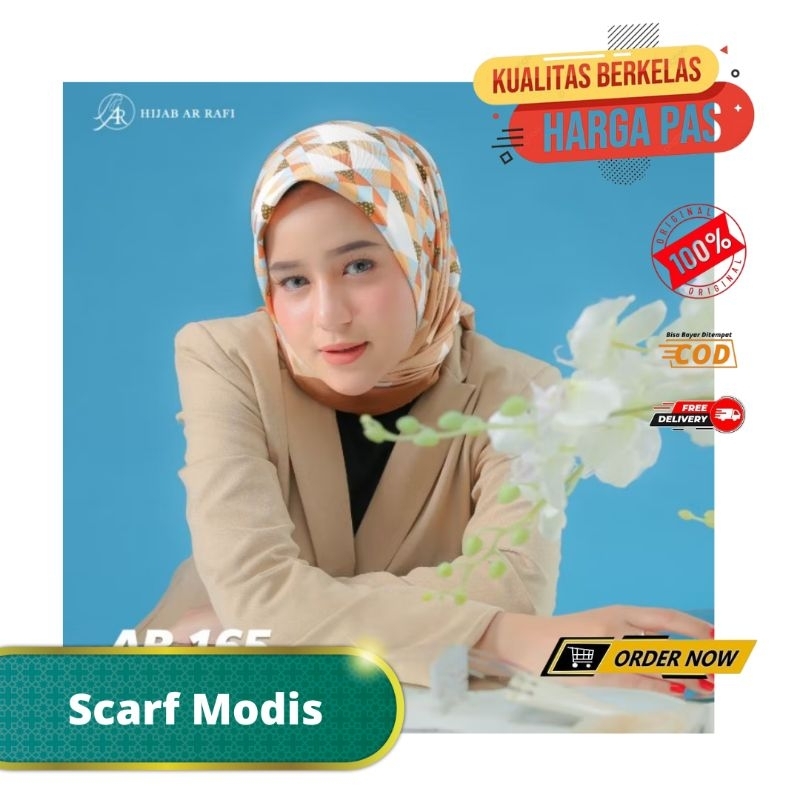HIJAB ARRAFI 165 MOTIF 4  HIJAB SEGIEMPAT HIJAB MOTIF