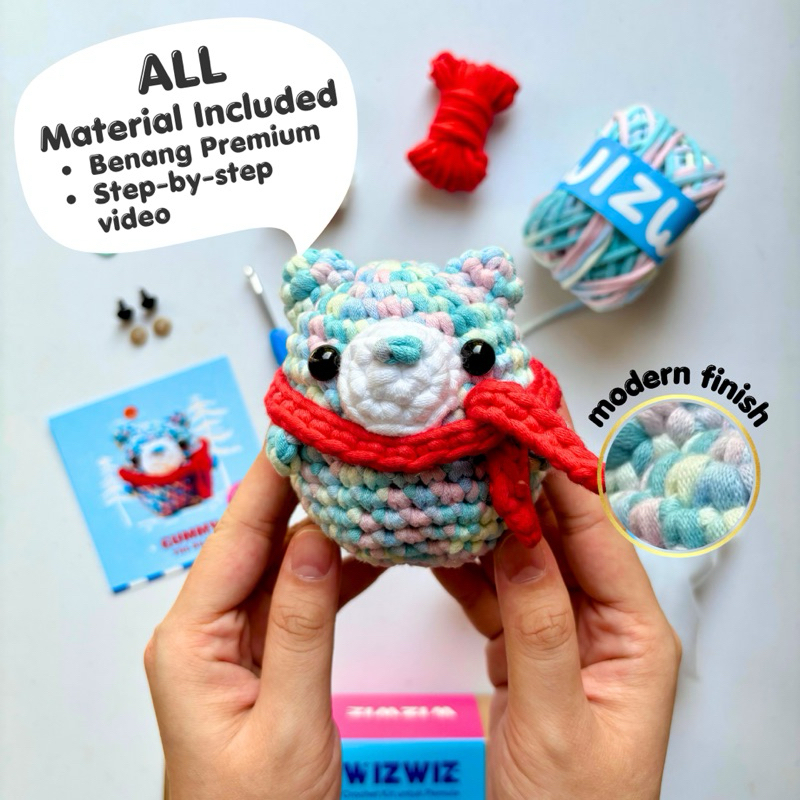 DIY Crochet Kit Amigurumi - Gummy The Bear - Rajut Boneka Pemula