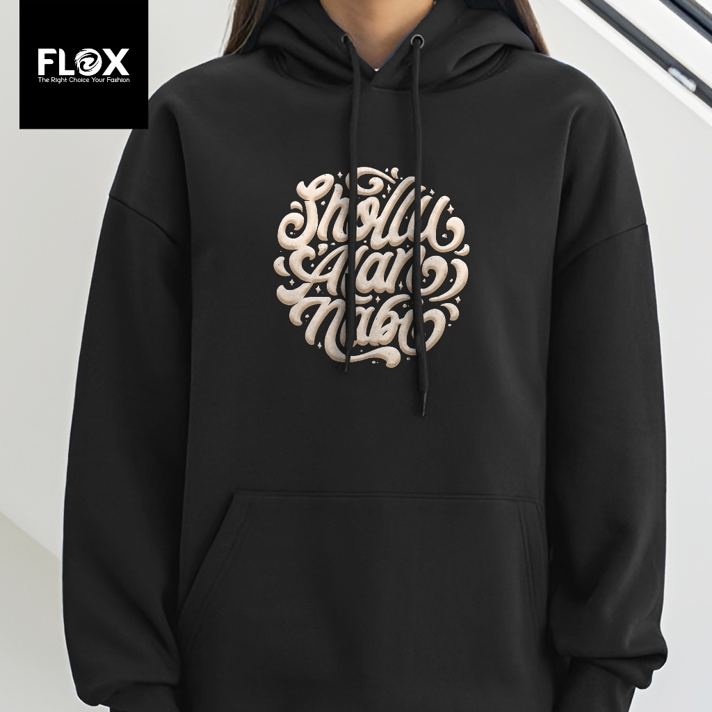 FLOX Hoodie Pria Wanita RAMADHAN SHOLLUALANNABI Katun Fleece S-3XL Unisex FR 2