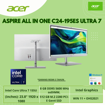 Acer Aspire All-in-One C24-195ES Ultra 7 Intel Core 1550M (Intel Graphics Win + HOS