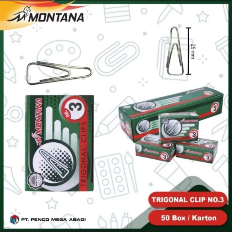

Trigonal Clip| Klip Kertas Montana No.3