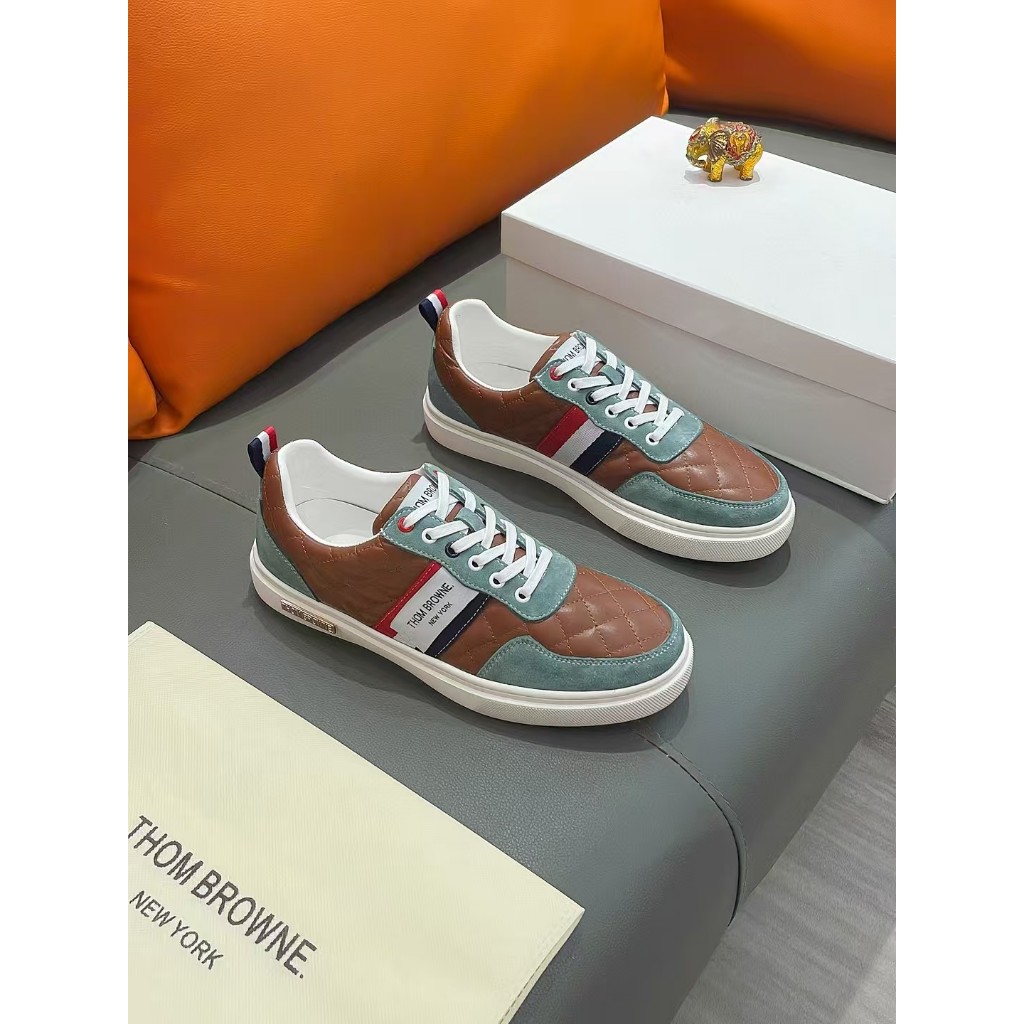 THOM BROWNE new classic comfortable and wear-resistant men's sneakers/men's casual shoes