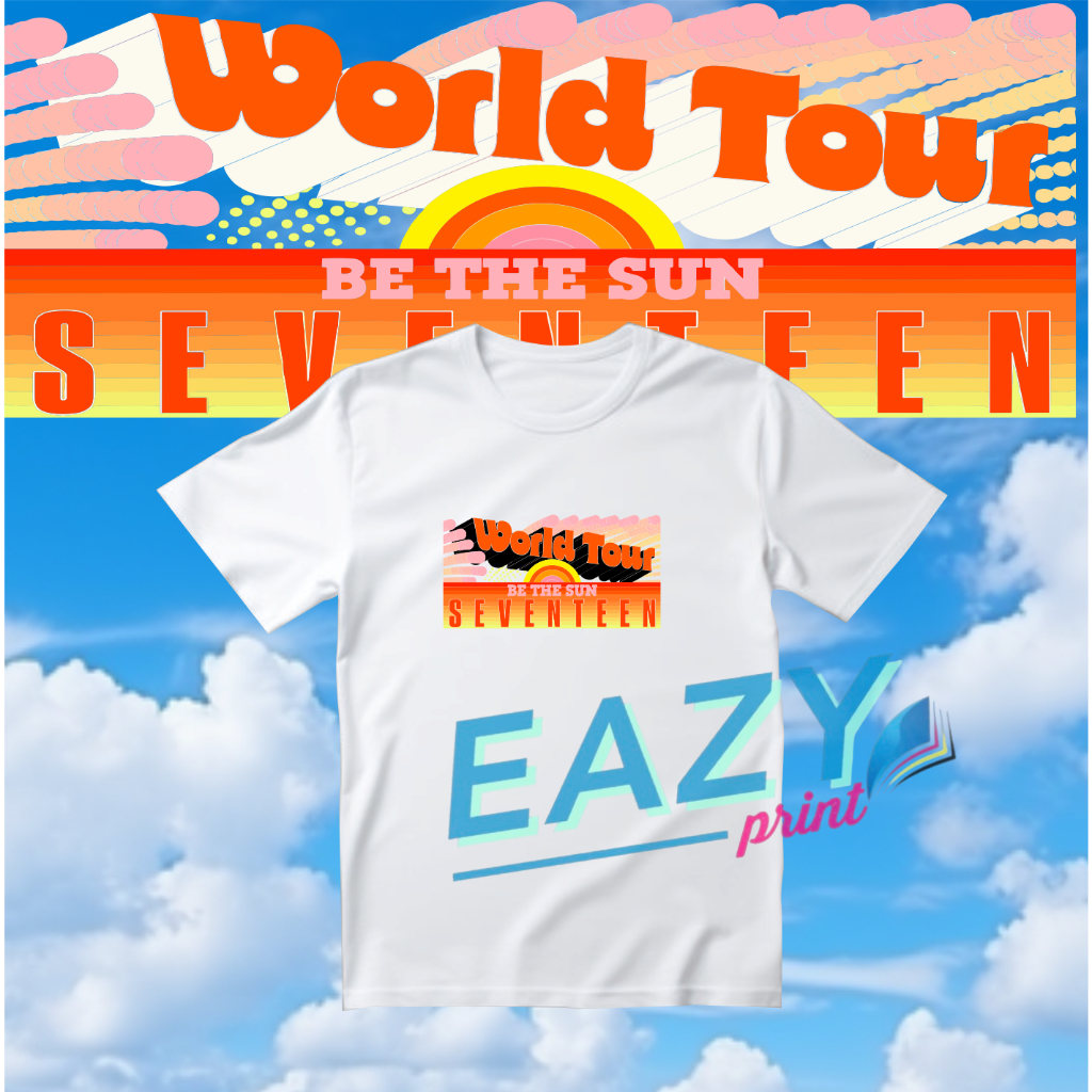 Murah Kaos Kpop Korea Terbaru SEVENTEEN BE THE SUN World Tour 2025 Jakarta Bahan Cotton Combed 30s