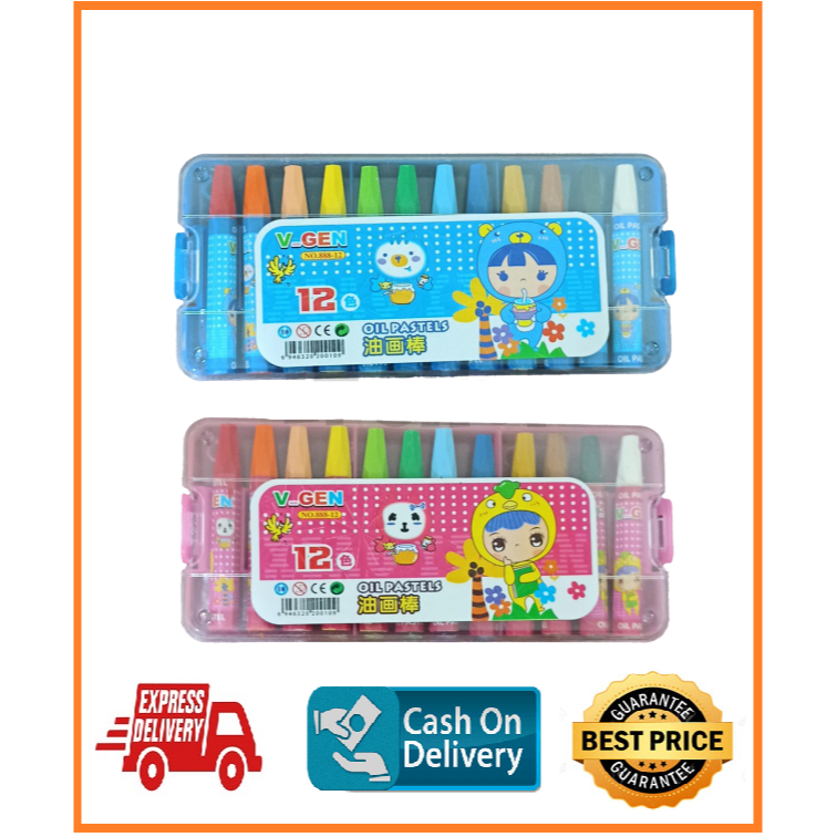 

Crayon V-Gen 12 Warna / Oil Pastel / Krayon Set Murah Anak Anak
