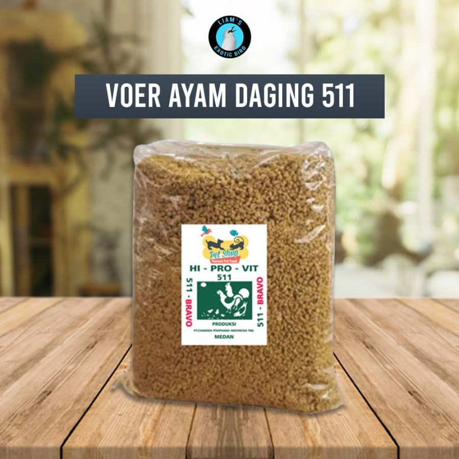 voer ayam 511 bravo pur ayam daging 1 kg