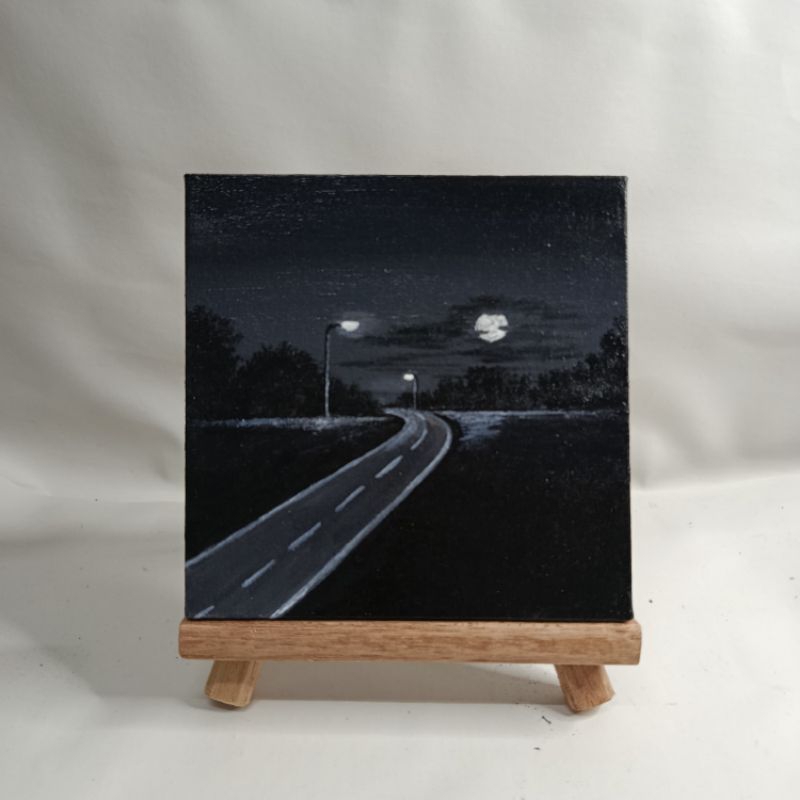 Lukisan Pemandangan Alam | Kanvas Acrylic Painting