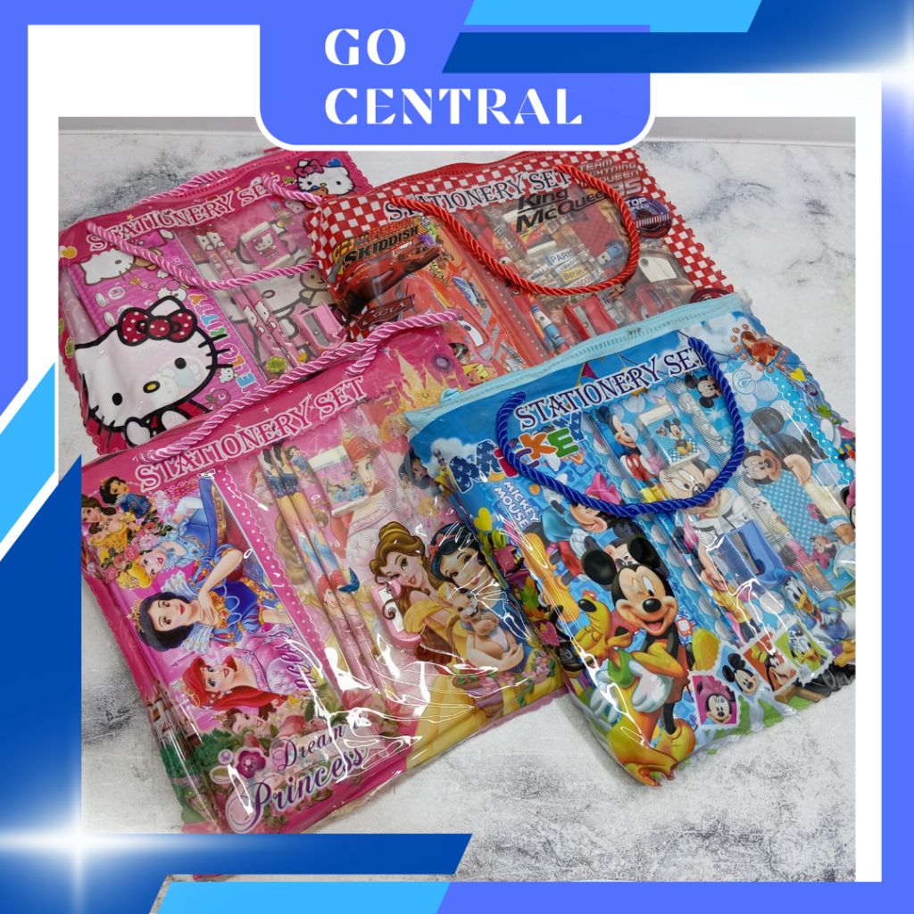 

{ GC } Stationery Set Alat Tulis Sekolah Anak / Paket Alat Tulis Lengkap Bentuk Tas mini Karakter